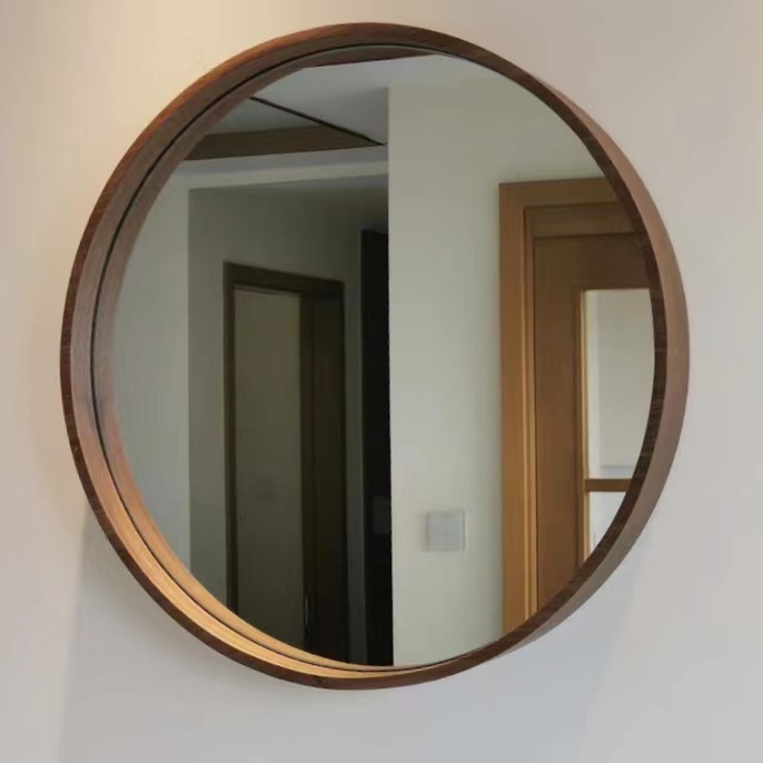 Features of Walnut Veneer Frame Wall Mirror